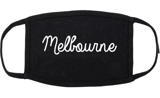 Melbourne Florida FL Script Cotton Face Mask Black