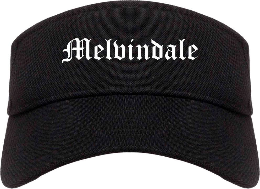 Melvindale Michigan MI Old English Mens Visor Cap Hat Black