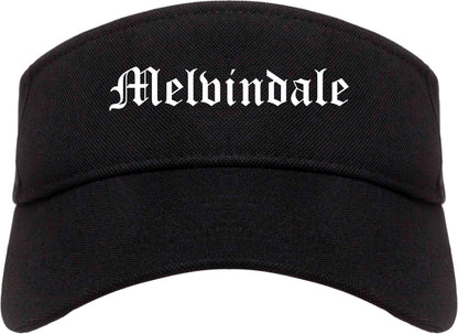 Melvindale Michigan MI Old English Mens Visor Cap Hat Black