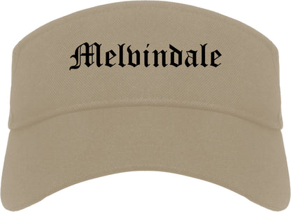 Melvindale Michigan MI Old English Mens Visor Cap Hat Khaki