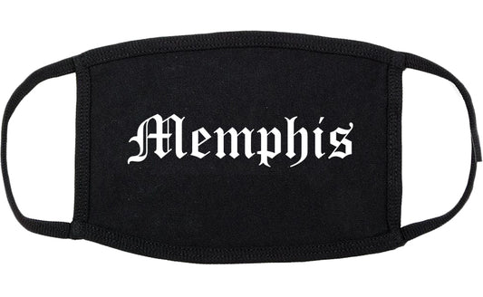 Memphis Tennessee TN Old English Cotton Face Mask Black