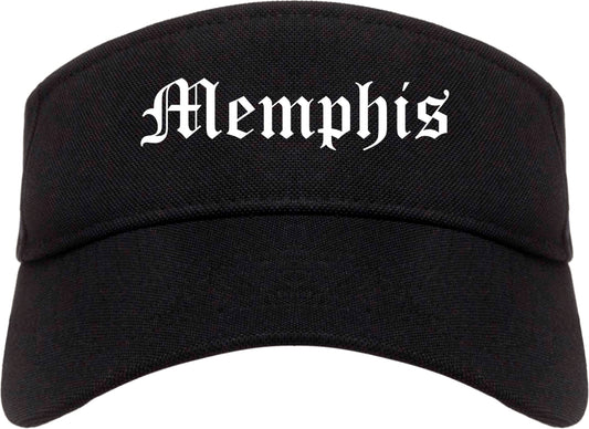Memphis Tennessee TN Old English Mens Visor Cap Hat Black
