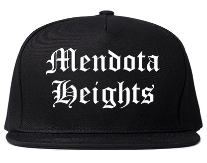 Mendota Heights Minnesota MN Old English Mens Snapback Hat Black