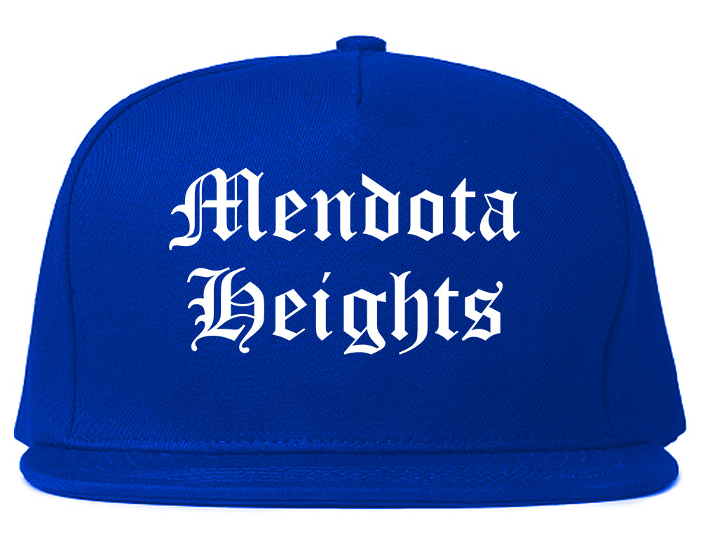 Mendota Heights Minnesota MN Old English Mens Snapback Hat Royal Blue
