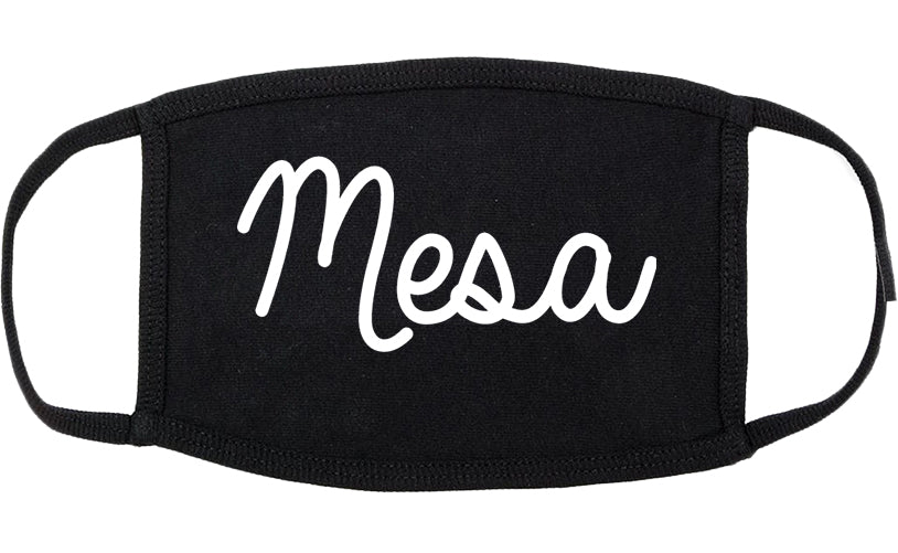 Mesa Arizona AZ Script Cotton Face Mask Black