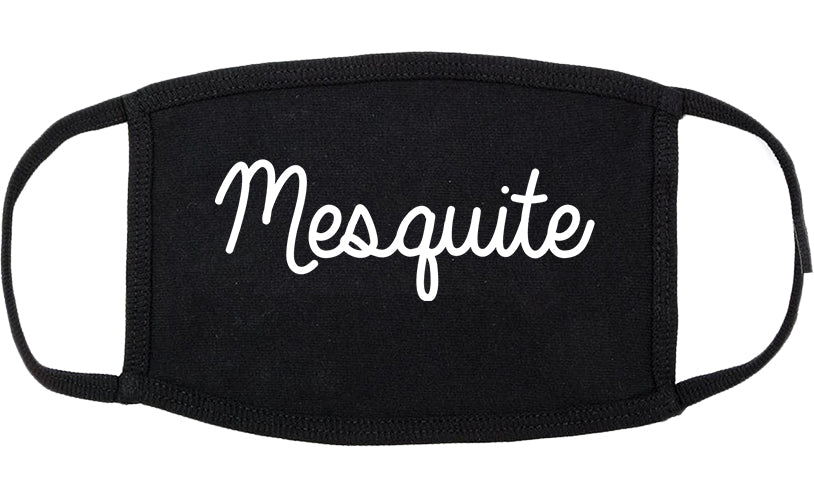 Mesquite Nevada NV Script Cotton Face Mask Black