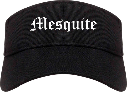 Mesquite Nevada NV Old English Mens Visor Cap Hat Black