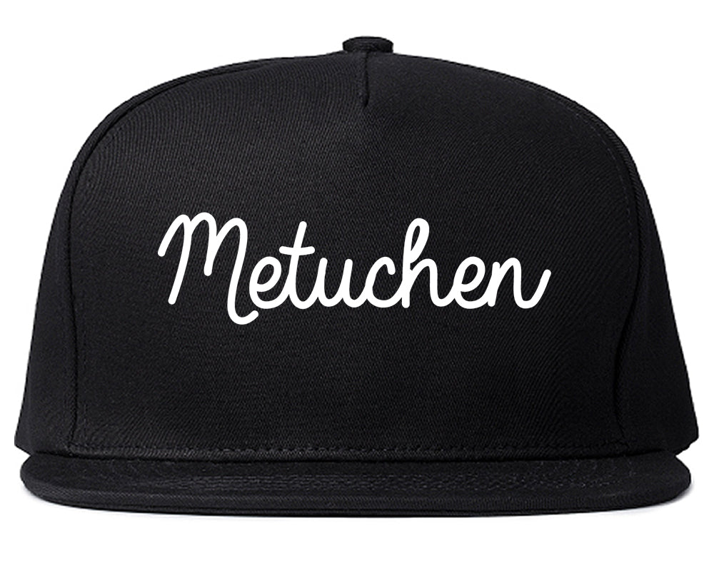 Metuchen New Jersey NJ Script Mens Snapback Hat Black