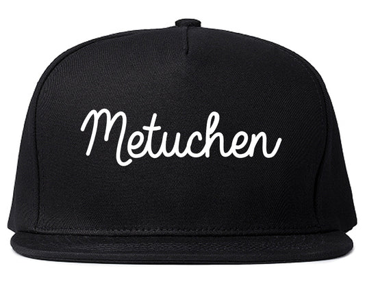 Metuchen New Jersey NJ Script Mens Snapback Hat Black