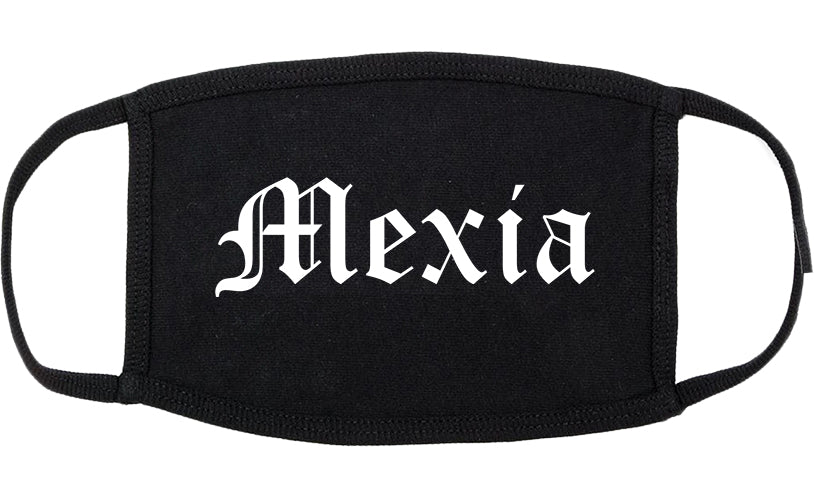 Mexia Texas TX Old English Cotton Face Mask Black