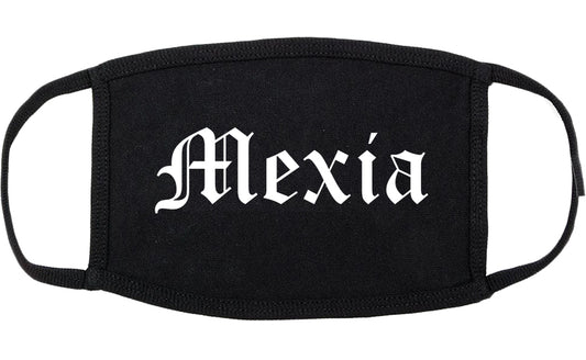 Mexia Texas TX Old English Cotton Face Mask Black
