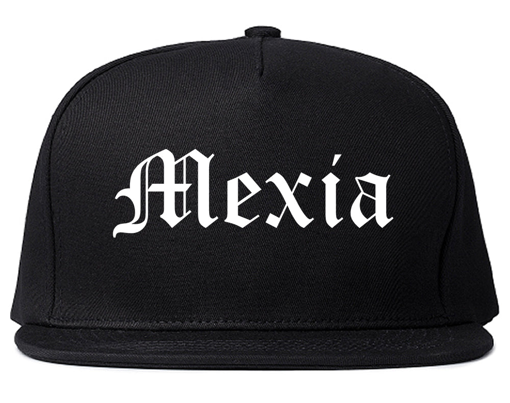 Mexia Texas TX Old English Mens Snapback Hat Black