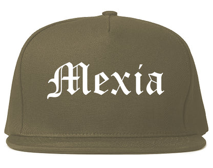 Mexia Texas TX Old English Mens Snapback Hat Grey