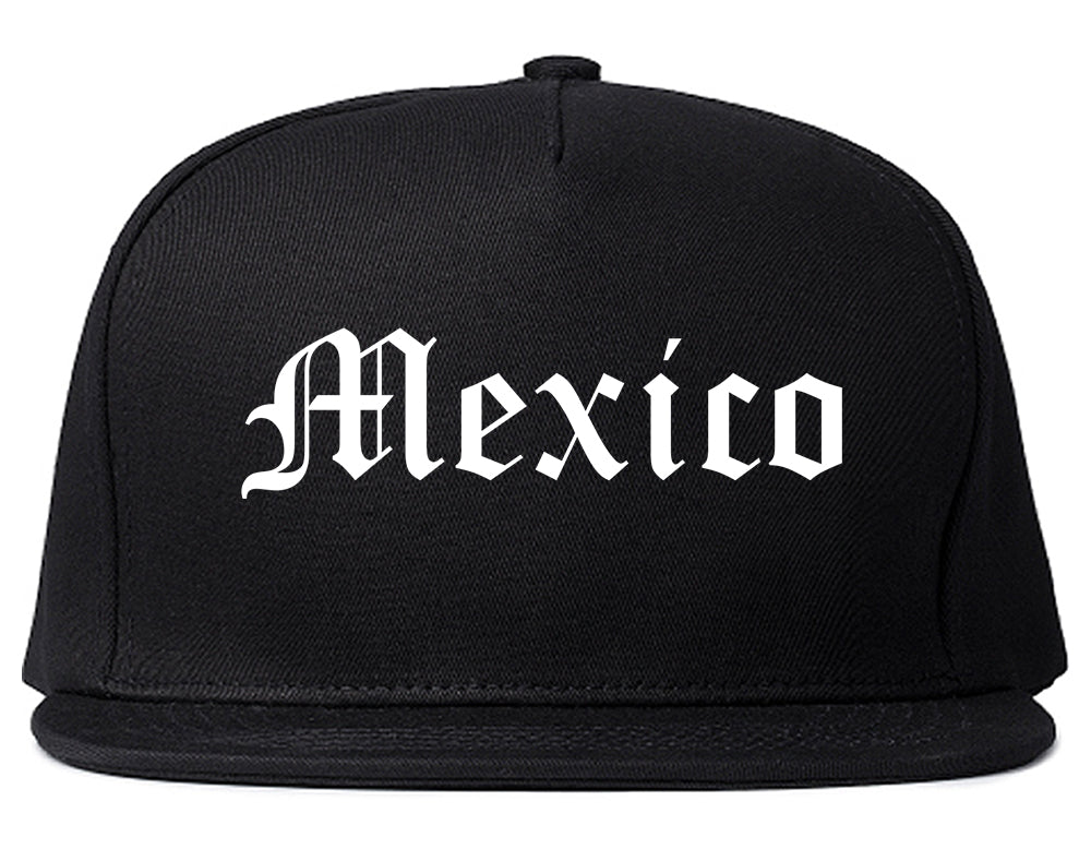 Mexico Missouri MO Old English Mens Snapback Hat Black