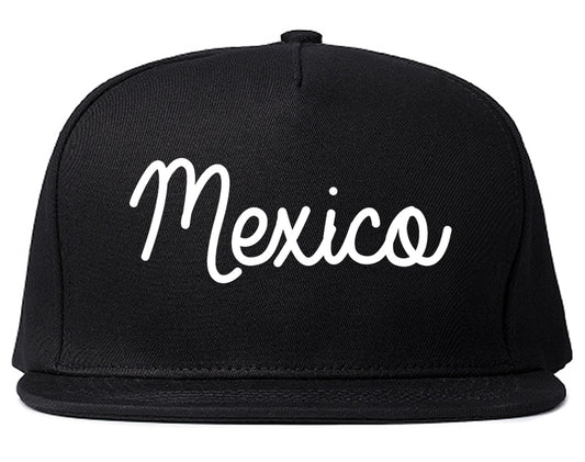 Mexico Missouri MO Script Mens Snapback Hat Black