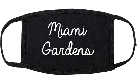 Miami Gardens Florida FL Script Cotton Face Mask Black