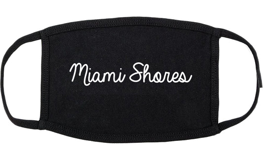 Miami Shores Florida FL Script Cotton Face Mask Black