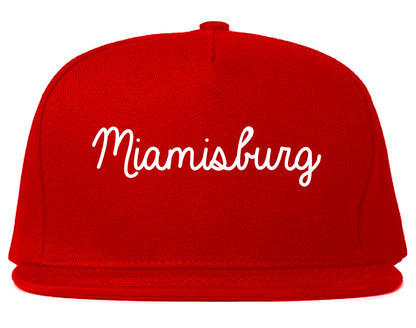 Miamisburg Ohio OH Script Mens Snapback Hat Red