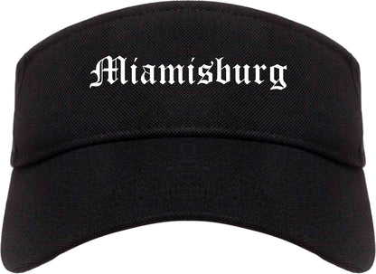 Miamisburg Ohio OH Old English Mens Visor Cap Hat Black