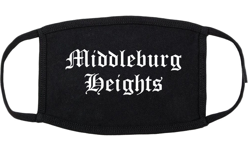 Middleburg Heights Ohio OH Old English Cotton Face Mask Black