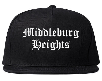 Middleburg Heights Ohio OH Old English Mens Snapback Hat Black