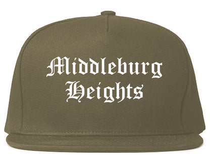 Middleburg Heights Ohio OH Old English Mens Snapback Hat Grey