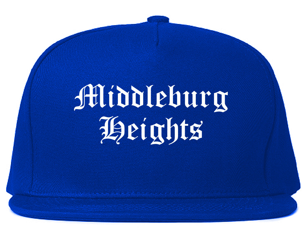 Middleburg Heights Ohio OH Old English Mens Snapback Hat Royal Blue