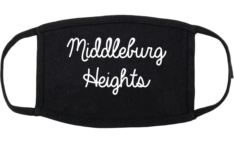 Middleburg Heights Ohio OH Script Cotton Face Mask Black