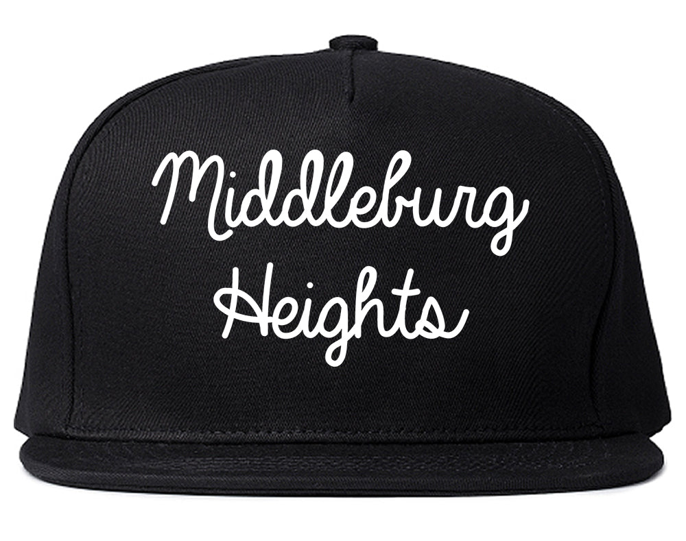 Middleburg Heights Ohio OH Script Mens Snapback Hat Black
