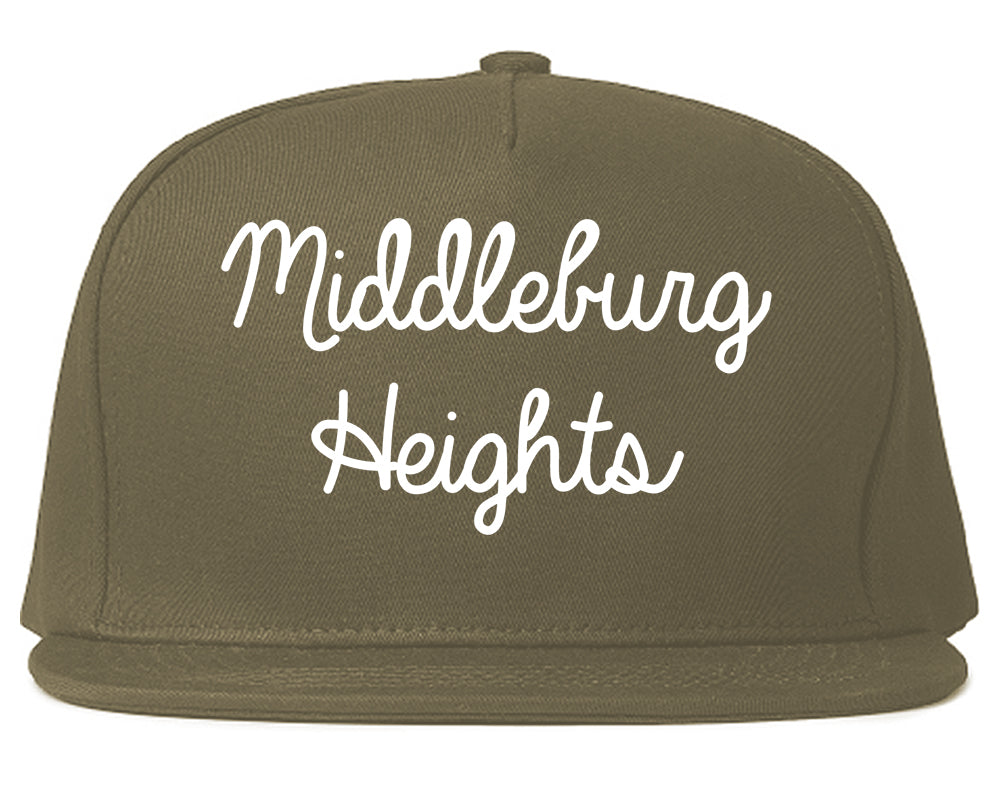 Middleburg Heights Ohio OH Script Mens Snapback Hat Grey