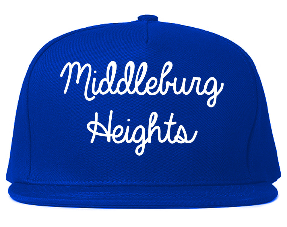 Middleburg Heights Ohio OH Script Mens Snapback Hat Royal Blue
