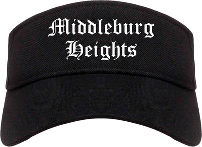 Middleburg Heights Ohio OH Old English Mens Visor Cap Hat Black