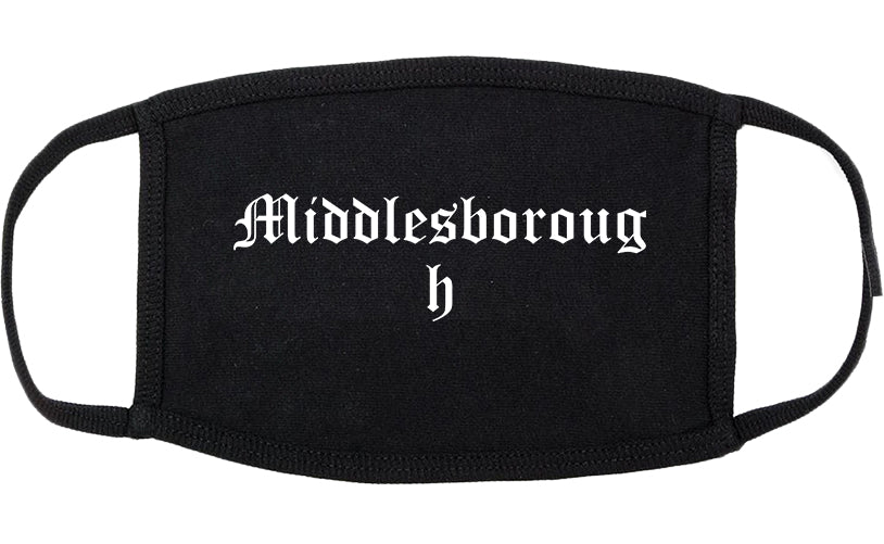 Middlesborough Kentucky KY Old English Cotton Face Mask Black