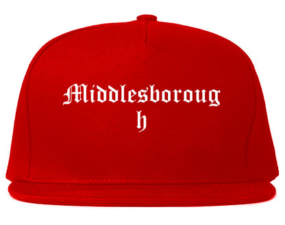 Middlesborough Kentucky KY Old English Mens Snapback Hat Red