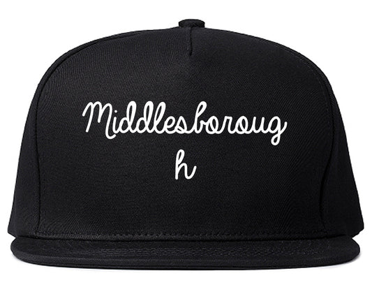 Middlesborough Kentucky KY Script Mens Snapback Hat Black