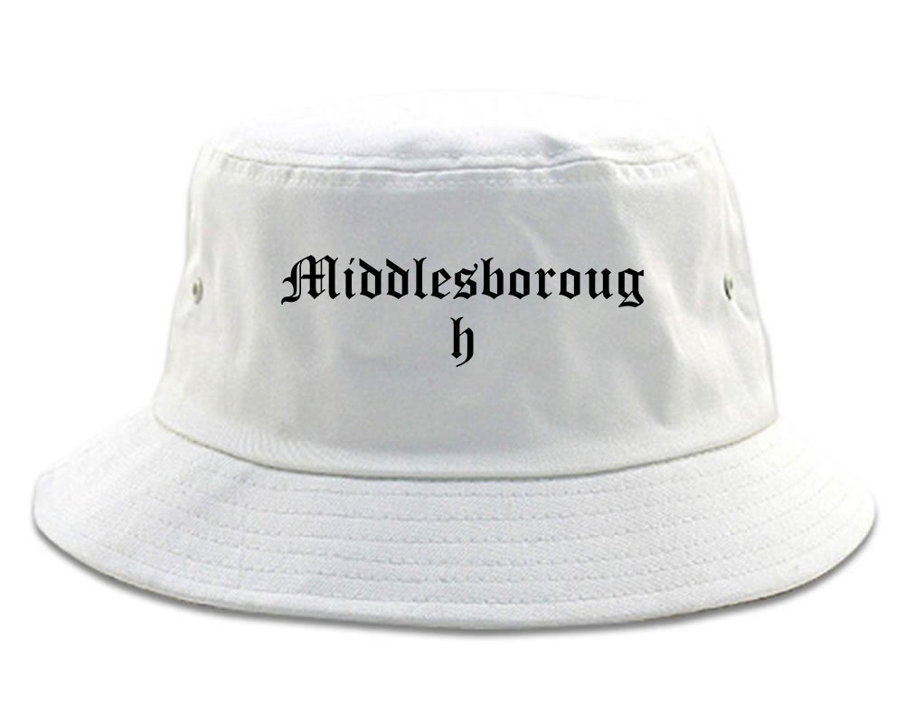 Middlesborough Kentucky KY Old English Mens Bucket Hat White