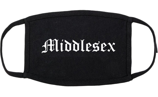 Middlesex New Jersey NJ Old English Cotton Face Mask Black
