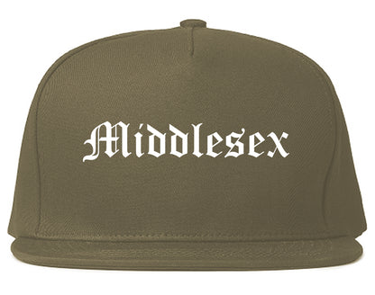 Middlesex New Jersey NJ Old English Mens Snapback Hat Grey