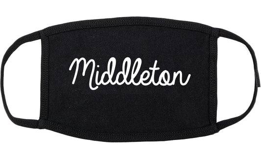 Middleton Idaho ID Script Cotton Face Mask Black