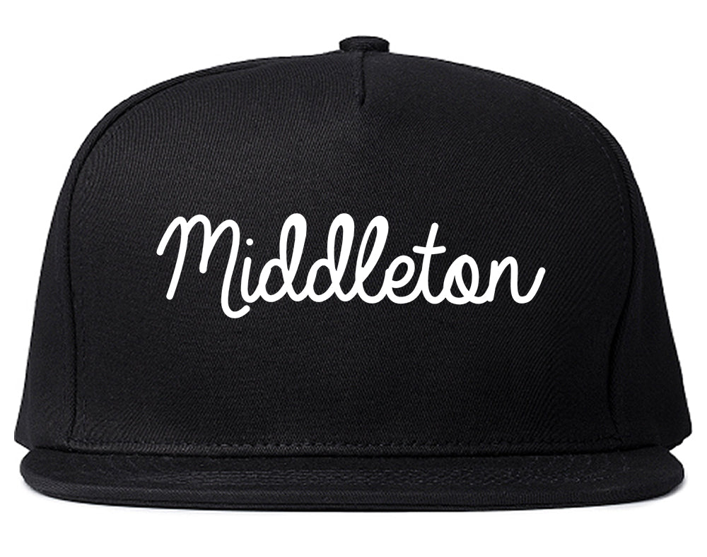 Middleton Wisconsin WI Script Mens Snapback Hat Black