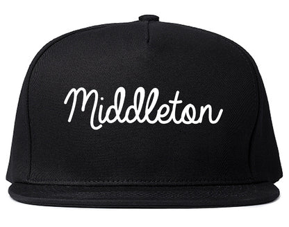 Middleton Wisconsin WI Script Mens Snapback Hat Black