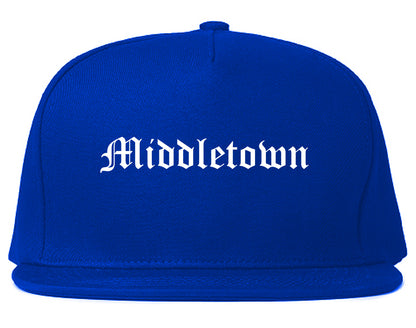 Middletown Connecticut CT Old English Mens Snapback Hat Royal Blue