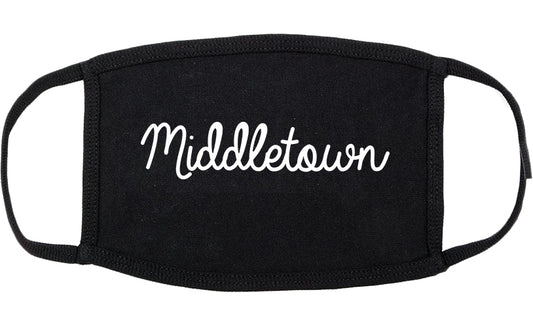Middletown Ohio OH Script Cotton Face Mask Black