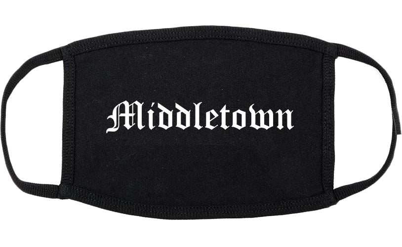 Middletown Pennsylvania PA Old English Cotton Face Mask Black