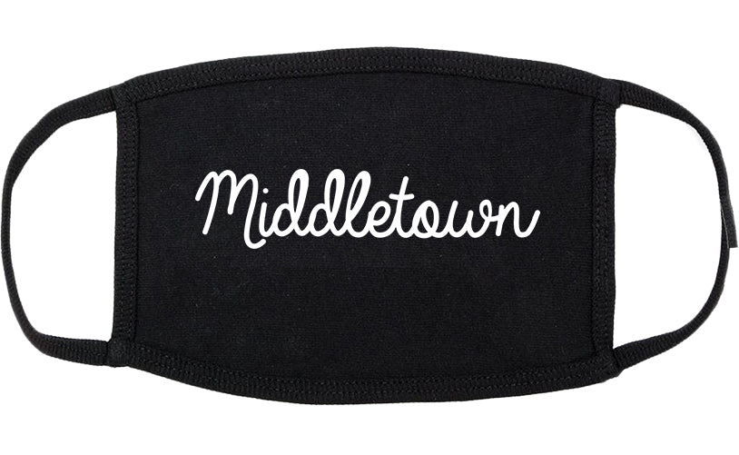 Middletown Pennsylvania PA Script Cotton Face Mask Black