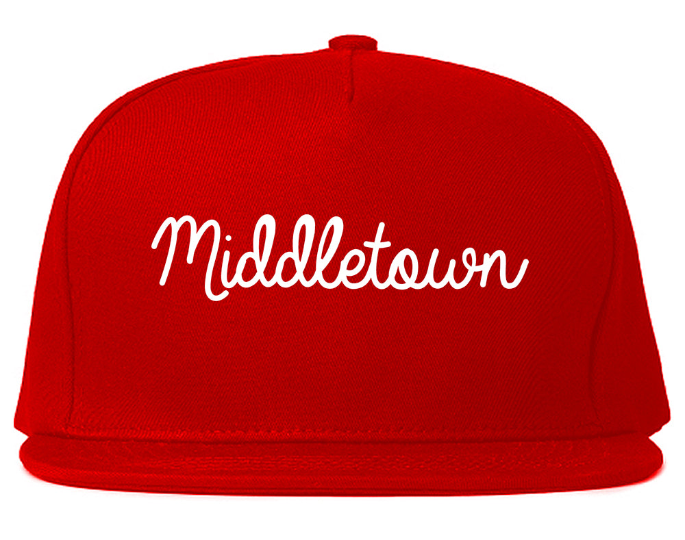 Middletown Pennsylvania PA Script Mens Snapback Hat Red