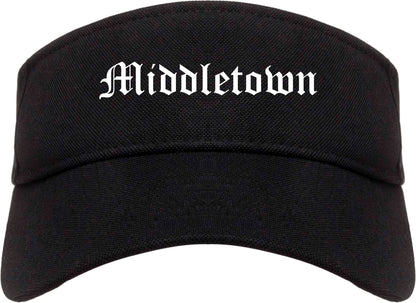 Middletown Pennsylvania PA Old English Mens Visor Cap Hat Black