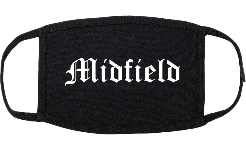 Midfield Alabama AL Old English Cotton Face Mask Black