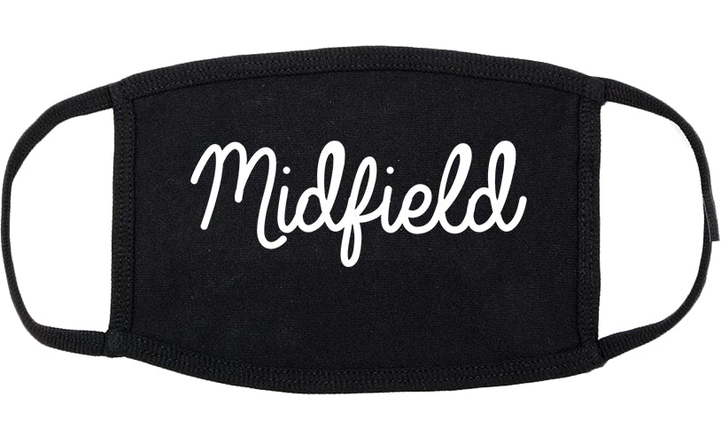 Midfield Alabama AL Script Cotton Face Mask Black