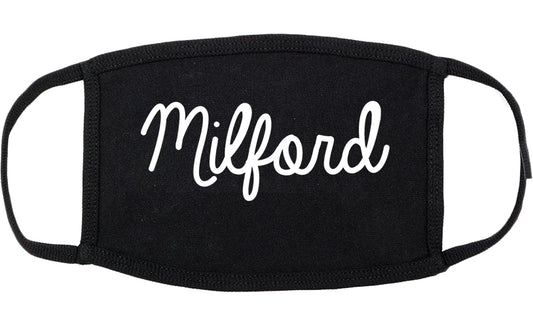 Milford Ohio OH Script Cotton Face Mask Black